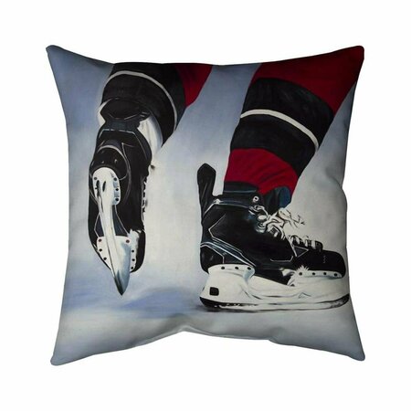 BEGIN HOME DECOR 26 x 26 in. Hockey Player-Double Sided Print Indoor Pillow 5541-2626-SP77